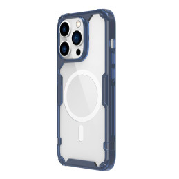Nillkin Nature Pro Magnetic Case iPhone 14 Pro Max magnetinis dėklas MagSafe mėlynas