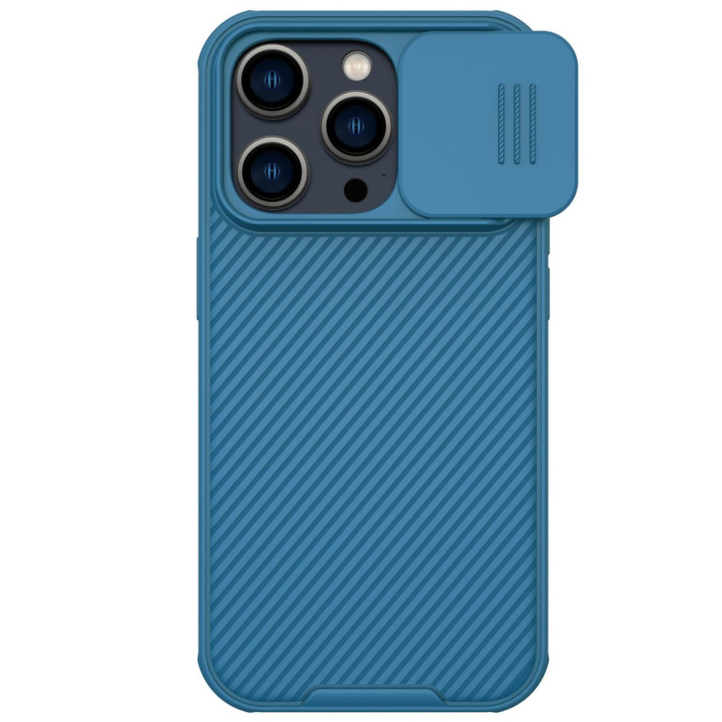 Nillkin CamShield Pro magnetinis dėklas iPhone 14 Pro Max Cover Camera Protector Blue (su MagSafe)