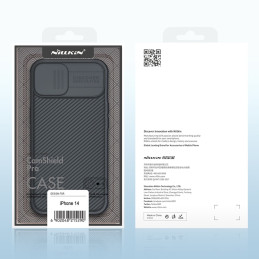 Nillkin CamShield Pro Case iPhone 14 / iPhone 13 Šarvuotos dangtelio kameros apsauga juoda
