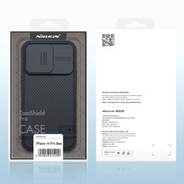 Nillkin CamShield Pro Case iPhone 14 Pro Max Armored Cover Camera Protector Mėlyna