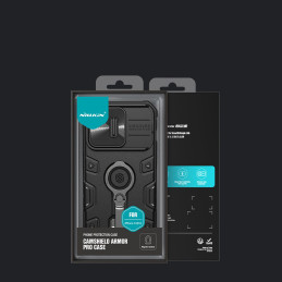 Nillkin CamShield Armor Pro magnetinis dėklas iPhone 14 Pro Magnetic MagSafe dangtelis su fotoaparato apsauga mėlyna