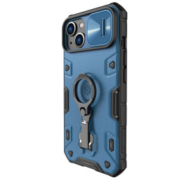 Nillkin CamShield Armor Pro magnetinis dėklas iPhone 14 Plus magnetinis MagSafe dangtelis su fotoaparato apsauga mėlyna