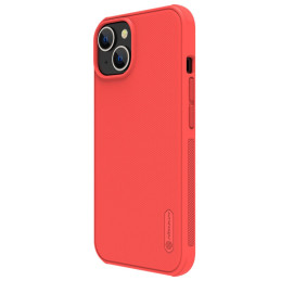 Nillkin Super Frosted Shield Pro dėklas, skirtas iPhone 14 Plus, galinis dangtelis, raudonas
