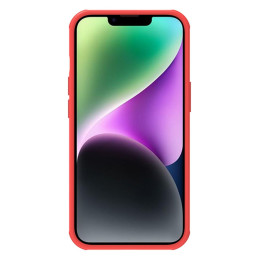 Nillkin Super Frosted Shield Pro dėklas, skirtas iPhone 14 Plus, galinis dangtelis, raudonas