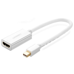 Ugreen MD112 10460 mini DisplayPort (vyriškas) / HDMI (moteriškas) FHD 1080p adapteris – baltas