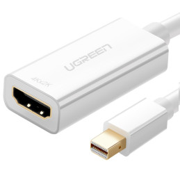 Ugreen MD112 10460 mini DisplayPort (vyriškas) / HDMI (moteriškas) FHD 1080p adapteris – baltas