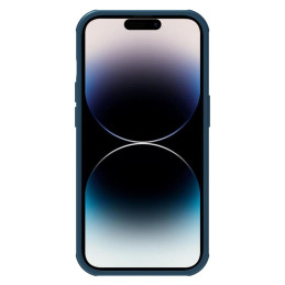 Nillkin Super Frosted Shield Pro magnetinis dėklas, skirtas iPhone 14 Pro Max su MagSafe magnetine mėlyna spalva