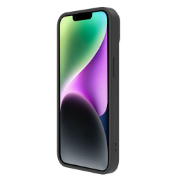 Nillkin CamShield magnetinis silikoninis dėklas iPhone 14 Plus magnetinis MagSafe dangtelis su fotoaparato apsauga juoda