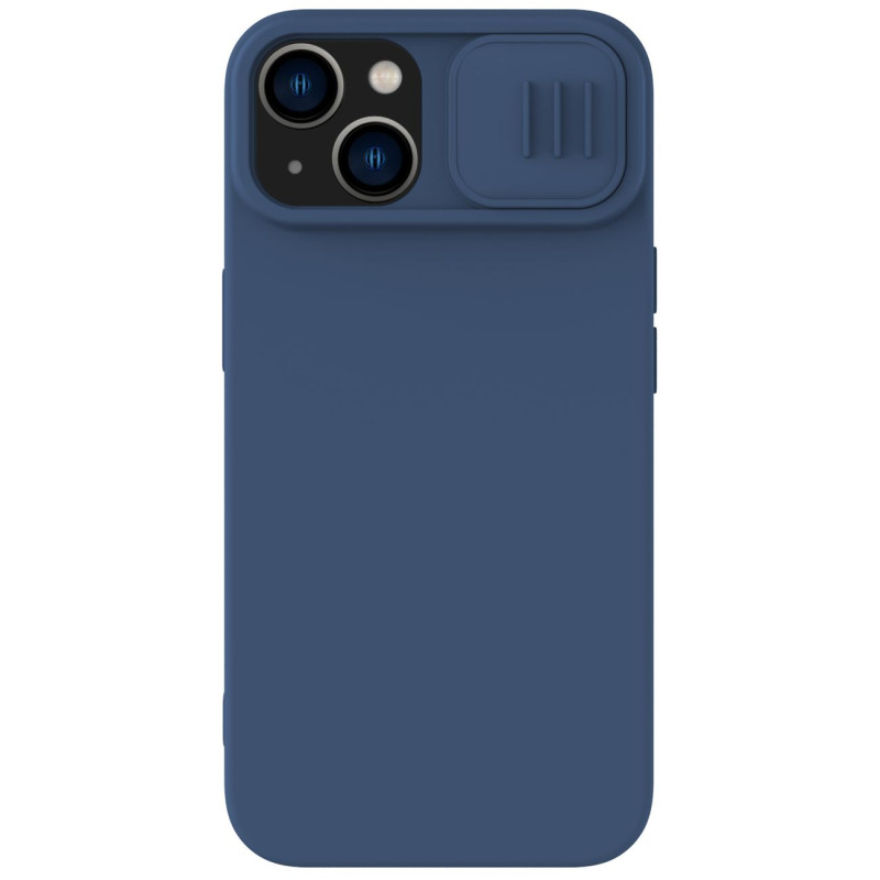 Nillkin CamShield magnetinis silikoninis dėklas iPhone 14 Plus magnetinis MagSafe dangtelis su fotoaparato apsauga mėlyn...