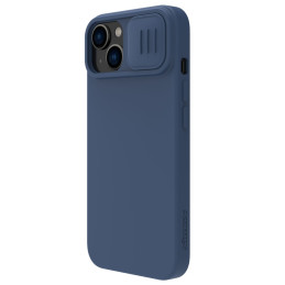 Nillkin CamShield magnetinis silikoninis dėklas iPhone 14 Plus magnetinis MagSafe dangtelis su fotoaparato apsauga mėlyn...