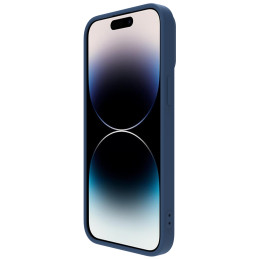 Nillkin CamShield Silky Silicone Case iPhone 14 Pro dėklas su fotoaparato apsauga mėlyna