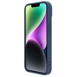 Nillkin CamShield Silky Silicone Case iPhone 14 Plus dėklas su fotoaparato apsauga mėlyna