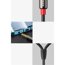 Ugreen AV116 10584 garso mini lizdo kabelis 3,5 mm (vyriškas) / 2RCA (vyras) 2 m - juodas