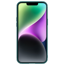 Nillkin CamShield Leather S Case iPhone 14 dėklo dangtelis su fotoaparato dangteliu žalias