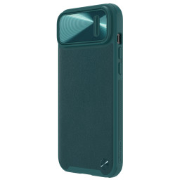 Nillkin CamShield Leather S Case iPhone 14 dėklo dangtelis su fotoaparato dangteliu žalias