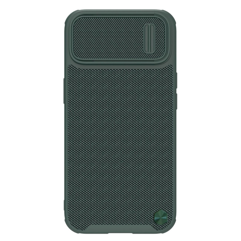 Nillkin Textured S Case iPhone 14, šarvuotas dangtelis su fotoaparato dangteliu, žalias
