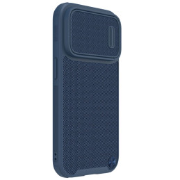 Nillkin Textured S Case iPhone 14 Pro, šarvuotas dangtelis su fotoaparato dangteliu, mėlynas