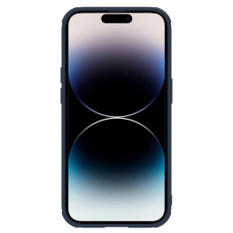 Nillkin Textured S Case iPhone 14 Pro, šarvuotas dangtelis su fotoaparato dangteliu, mėlynas