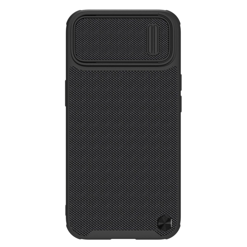 Nillkin Textured S Case iPhone 14 Plus šarvuotas dangtelis su fotoaparato dangteliu, juodas