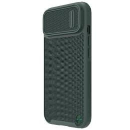 Nillkin Textured S Case iPhone 14 Plus šarvuotas dangtelis su žalios spalvos fotoaparato dangteliu