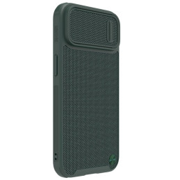 Nillkin Textured S Case iPhone 14 Plus šarvuotas dangtelis su žalios spalvos fotoaparato dangteliu