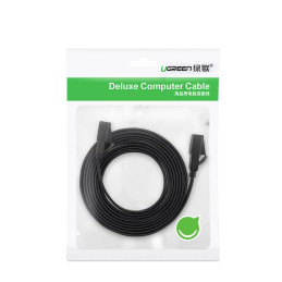 Ugreen plokščias kabelis Ethernet pataisos laidas RJ45 Cat 7 STP LAN 10 Gbps 3 m juodas (NW106 11262)