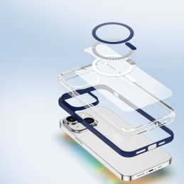 Dux Ducis Clin2 dėklas iPhone 14 magnetinis MagSafe dangtelis mėlynas