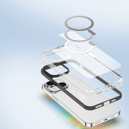 Dux Ducis Clin2 dėklas iPhone 14 Plus, magnetinis MagSafe dangtelis, pilkas