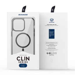 Dux Ducis Clin2 dėklas iPhone 14 Plus, magnetinis MagSafe dangtelis, pilkas