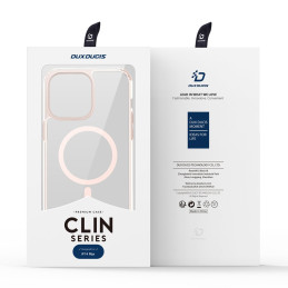 Dux Ducis Clin2 dėklas iPhone 14 Plus magnetinis MagSafe dangtelis rožinis