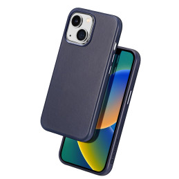Dux Ducis Naples dėklas iPhone 14 Plus magnetinis odinis dėklas MagSafe mėlynas