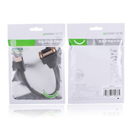 Ugreen kabelio adapterio adapteris DVI 24+5 kontaktas (moteris) - HDMI (vyriškas) 22 cm juodas (20136)