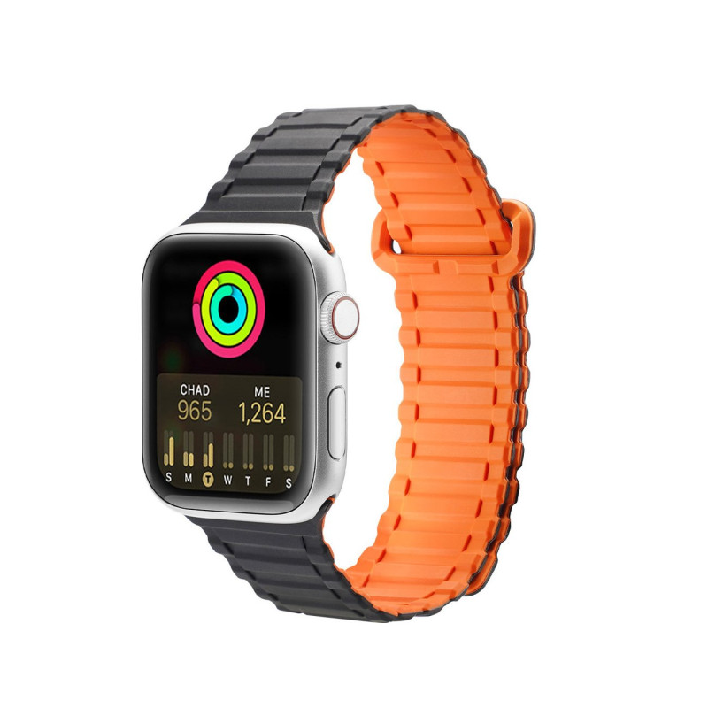 Dux Ducis dirželis (Armor Version) Apple Watch Ultra, SE, 9, 8, 7, 6, 5, 4, 3, 2, 1 (49, 45, 44, 42 mm) silikoninės magn...