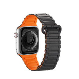 Dux Ducis dirželis (Armor Version) Apple Watch Ultra, SE, 9, 8, 7, 6, 5, 4, 3, 2, 1 (49, 45, 44, 42 mm) silikoninės magn...