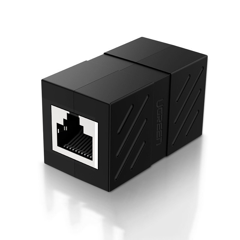 Ugreen tinklo jungtis Ethernet RJ45 tinklo kabelio jungtis, 10 Gbps juoda (NW114 20390)