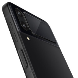 Spigen Glas.tR EZ Fit FC grūdintas stiklas su vyriais, skirtas Samsung Galaxy Z Flip 4 - juodas 2 vnt.