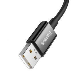 Baseus Superior Series SUPERVOOC USB-A į USB-C laidas 65W 1m juodas