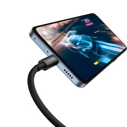 Baseus Superior Series SUPERVOOC USB-A į USB-C laidas 65W 1m juodas