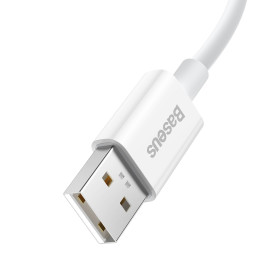 Baseus Superior Series SUPERVOOC USB-A į USB-C laidas 65W 1m baltas