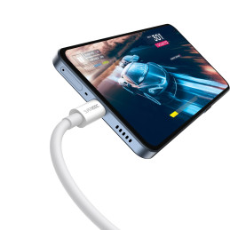 Baseus Superior Series SUPERVOOC USB-A į USB-C laidas 65W 1m baltas