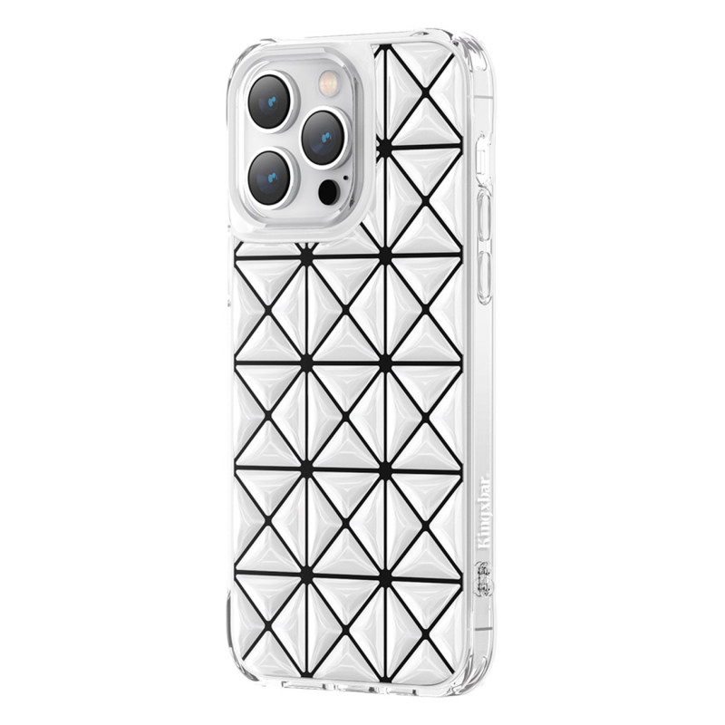 Kingxbar Miya Series iPhone 14 Pro dėklas, galinis dangtelis, baltas