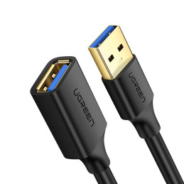 Ugreen kabelio ilgintuvo laido adapteris USB 3.0 (moteris) - USB 3.0 (vyriškas) 1,5 m juodas (US129 30126)