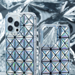 Kingxbar Miya Series iPhone 14 Plus dėklas, galinis dangtelis, vaivorykštinis galinis dangtelis