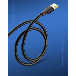 Ugreen kabelio ilgintuvo laido adapteris USB 3.0 (moteris) - USB 3.0 (vyriškas) 1,5 m juodas (US129 30126)