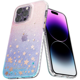 Kingxbar Heart Star serijos dėklas iPhone 14 Pro Max dėklas su zodiako žvaigždėmis