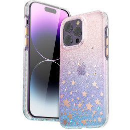 Kingxbar Heart Star serijos dėklas iPhone 14 Pro Max dėklas su zodiako žvaigždėmis