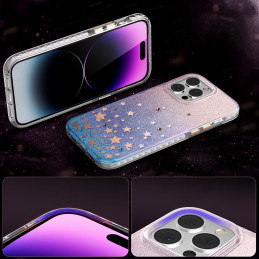 Kingxbar Heart Star serijos dėklas iPhone 14 Pro Max dėklas su zodiako žvaigždėmis