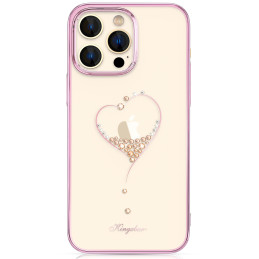 Silikono dėklas su Swarovski kristalais Kingxbar Wish Series iPhone 14 Plus - rožinis