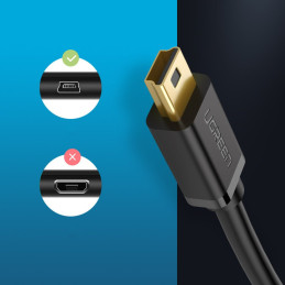 Ugreen kabelis USB - mini USB 480 Mbps 2 m juodas (US132 30472)