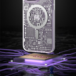 Kingxbar PQY Geek serijos magnetinis dėklas skirtas iPhone 14 Plus MagSafe gold